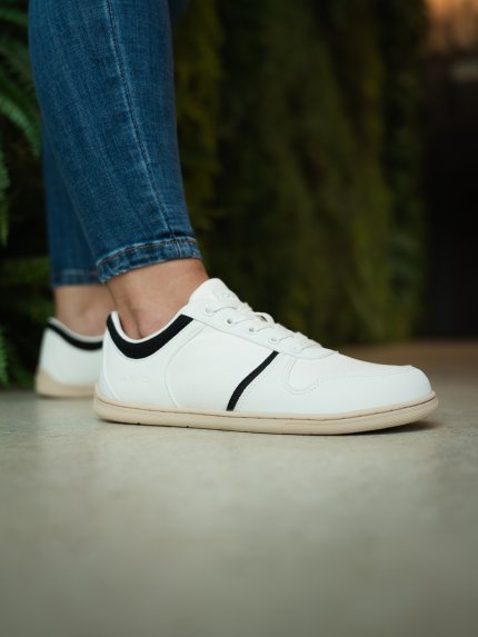 Barefoot Sneakers - Be Lenka Echo - White & Black Vegan