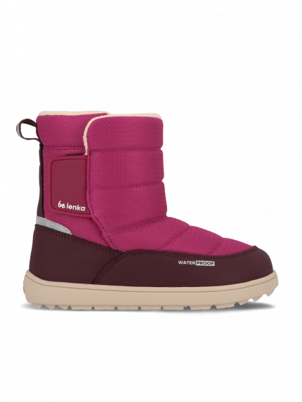 Kid's barefoot snow boots Be Lenka Ailo Kids - Berry