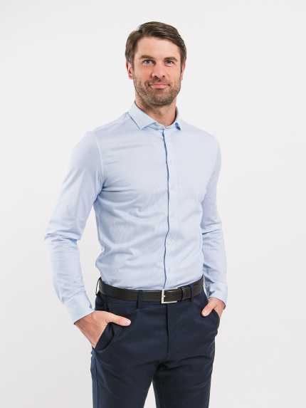 Men’s Shirt Slim Be Lenka Essentials - Blue and White